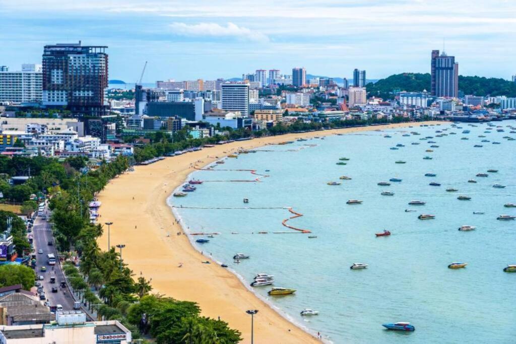 Central Pattaya - Sea View Large Balcony Condo With Infinity Pool Bagian luar foto